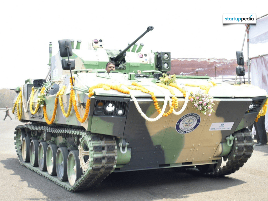 DRDO Vikram VT-21 tracked armoured platform on display