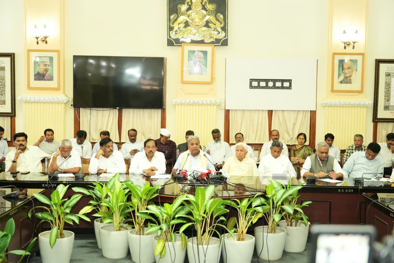 CM Siddaramaiah at Karnataka Cabinet meeting